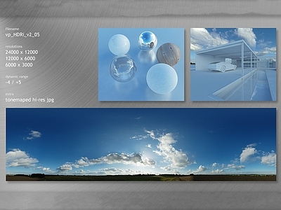 现代天空HDR 24k HDR格式 阴天 旷野