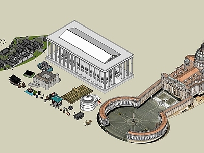 中式欧式古建筑 古建 古建筑 特色建筑 中式 欧式
