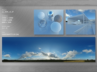 现代天空HDR 24k HDR格式 阴天 旷野
