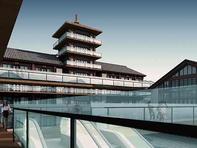 中式新中式商业街 仿古 中式 商业