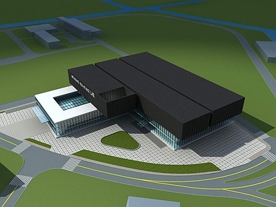 现代图书馆外观 博物馆建筑
