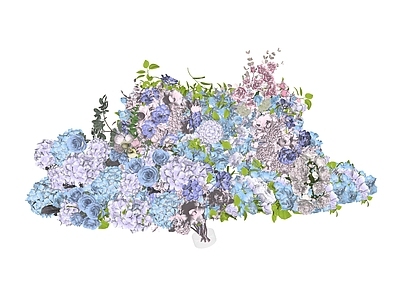 花草 鲜花 花束 绣球花