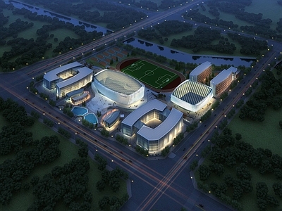 现代学校外观 学校建筑