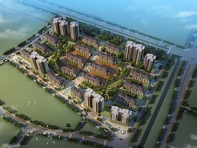 简欧高层住宅 简欧风格商业住宅