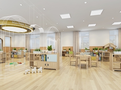 现代幼儿园 幼儿园教室 幼儿园活动教室 班级教室