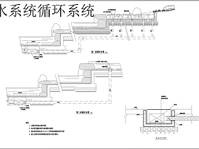 景观节点 水循环系统 施工图