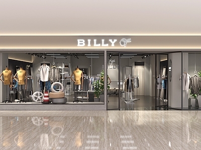 现代美式服装店 牛仔专柜