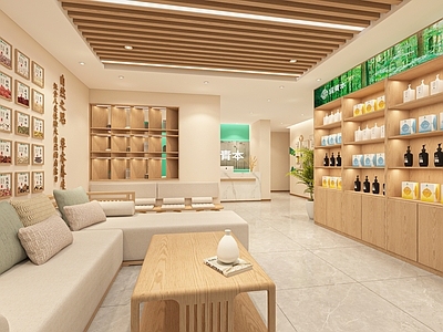 新中式其他商业空间 头疗店 洗发店