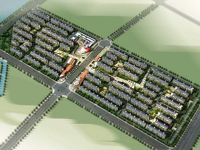 中式其他住宅外观 许关安置房 多层住宅