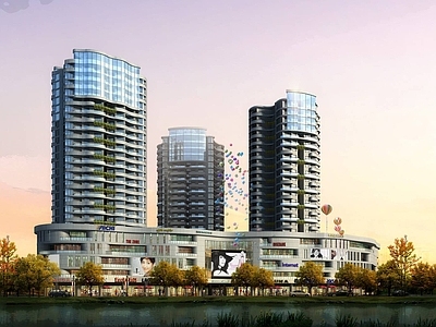 现代高层住宅 现代高层商业 住宅楼