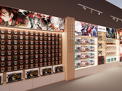 展柜 二次元展柜 展示柜 展柜 文创店展示柜