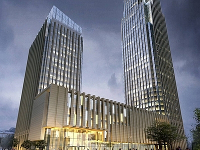 现代商场外观 现代超高层商业综