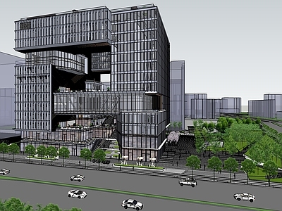 现代商场建筑 现代风格综合体 企业总部办公