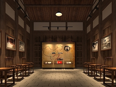 新中式中式其他展厅 历史名人旧居陈列 川东民居展厅 爱国主义教育展厅