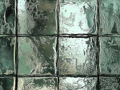 现代玻璃砖 玻璃砖纹理 水纹玻璃 半透明砖块 光反射