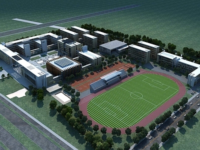 现代学校外观 学校 高中