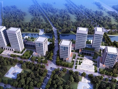 现代其他办公空间 办公园区