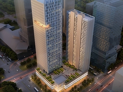现代办公楼 日照招行大厦 高层办公楼