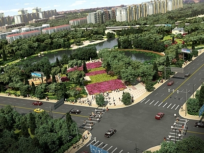 现代公园 公园景观