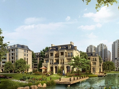 欧式高层住宅 欧式商业住宅小区