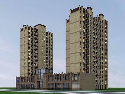 简欧高层住宅 简欧风格高层商业