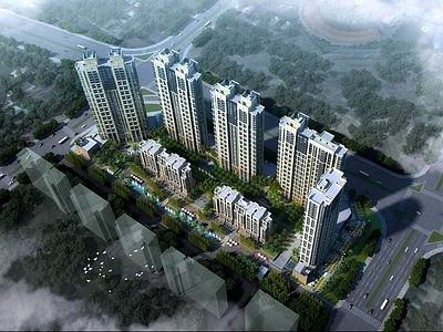 简欧高层住宅 简欧风格商业住宅