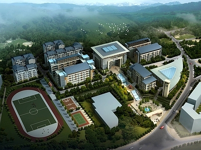现代学校外观 现代学校
