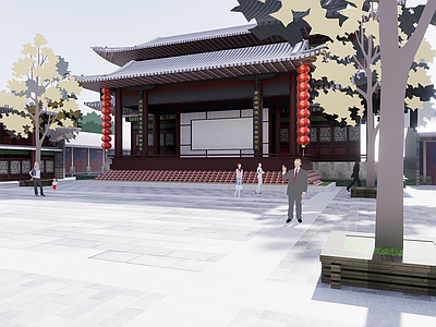 中式古建筑 中式古建 书香门第