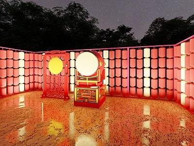新中式其他小品 仿古舞台展示