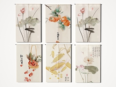 新中式中式窗帘 帘子门帘半帘遮挡 门帘 布帘 浴帘