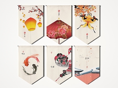 新中式中式窗帘 帘子门帘半帘遮挡 门帘 布帘 浴帘