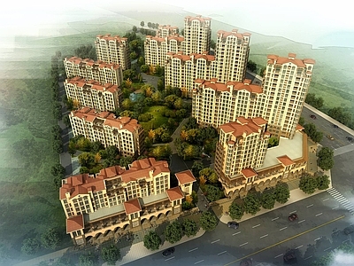 欧式高层住宅 欧式商业住宅小区