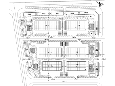 厂房景观 工业园区 产业园景观 规划平面图 宿舍食堂门卫商铺 公寓垃圾站 施工图