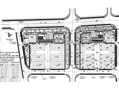 厂房景观 工业园产业园 规划总平面图 公寓宿舍商铺食堂 施工图