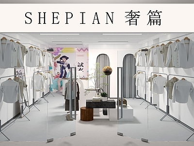现代服装店 女装店 商场服装店