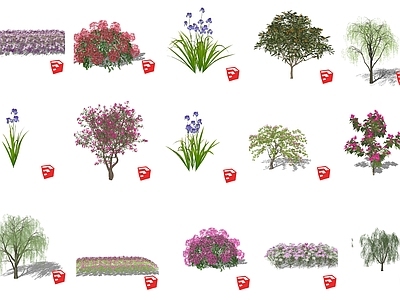 灌木 盆栽灌木 乔木 树木植被 花丛