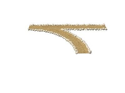 现代其他景观小品 园林土道