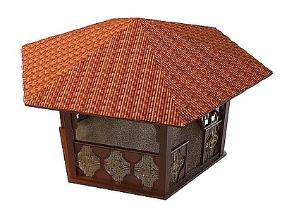 现代其他景观小品 古代凉亭