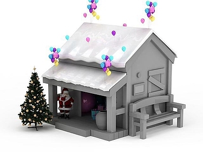 现代妆台妆凳 圣诞老人小屋