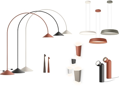现代极简灯具组合 灯具组合 vibia