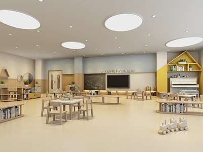 现代幼儿园 幼儿园教室 幼儿园活动教室 班级教室