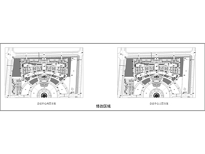 现代极简办公楼建筑 会议中心总图 行政中心总图 施工图