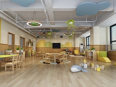 现代幼儿园 幼儿园教室 幼儿园活动教室 班级教室