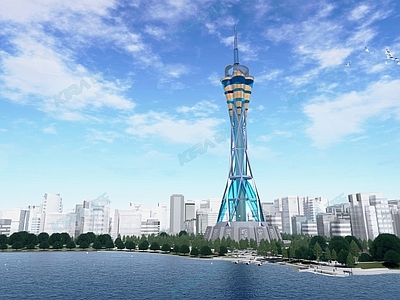 现代塔楼 城市高塔 电视塔 景观塔 中原福塔 高空游乐