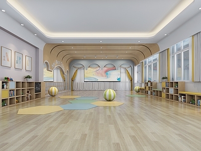 现代幼儿园 幼儿园多功能厅 多媒体教室