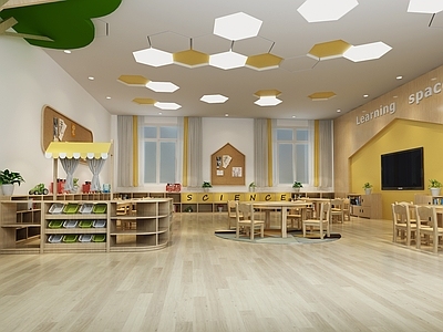 现代幼儿园 幼儿园教室 幼儿园活动教室 班级教室