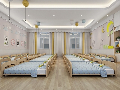 简欧幼儿园 幼儿园教室 幼儿园活动教室 班级教室
