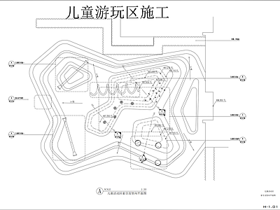 景观节点 儿童游玩 施工图