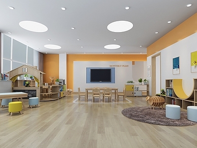 现代幼儿园 幼儿园教室 幼儿园活动教室 班级教室