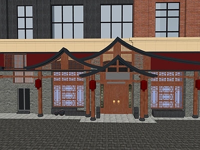 现代新中式门头 门头